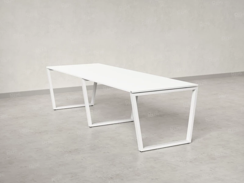 Cтол для переговоров, на V-обазном каркасе 2200x1400x750 RM082-220x140 Белый/Белый