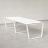 Cтол для переговоров, на V-обазном каркасе 2200x1400x750 RM082-220x140 Белый/Белый