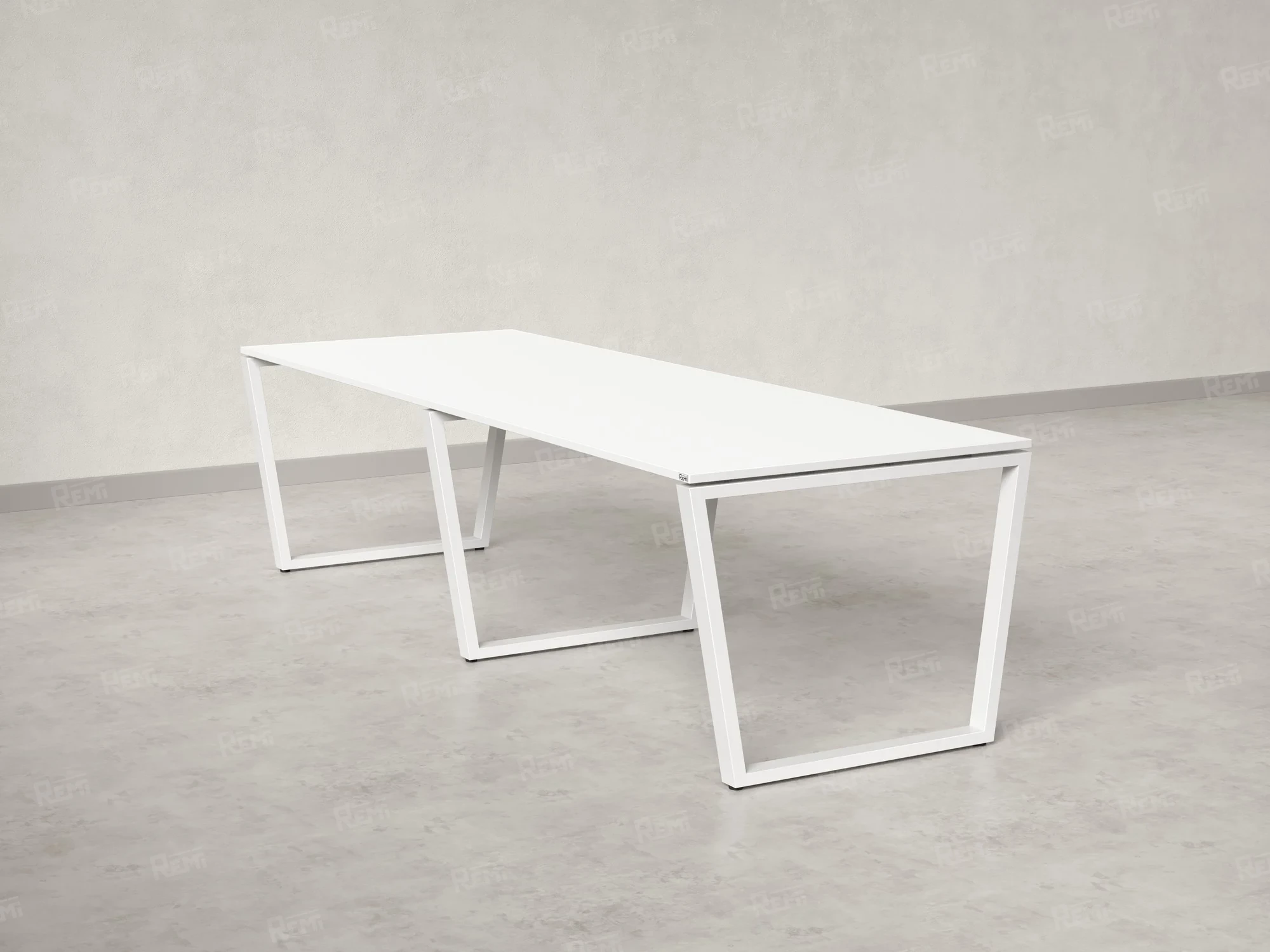 Cтол для переговоров, на V-обазном каркасе 2200x1400x750 RM082-220x140 Белый/Белый