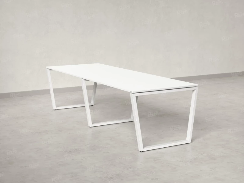 Cтол для переговоров, на V-обазном каркасе 2200x1400x750 RM082-220x140 Белый/Белый
