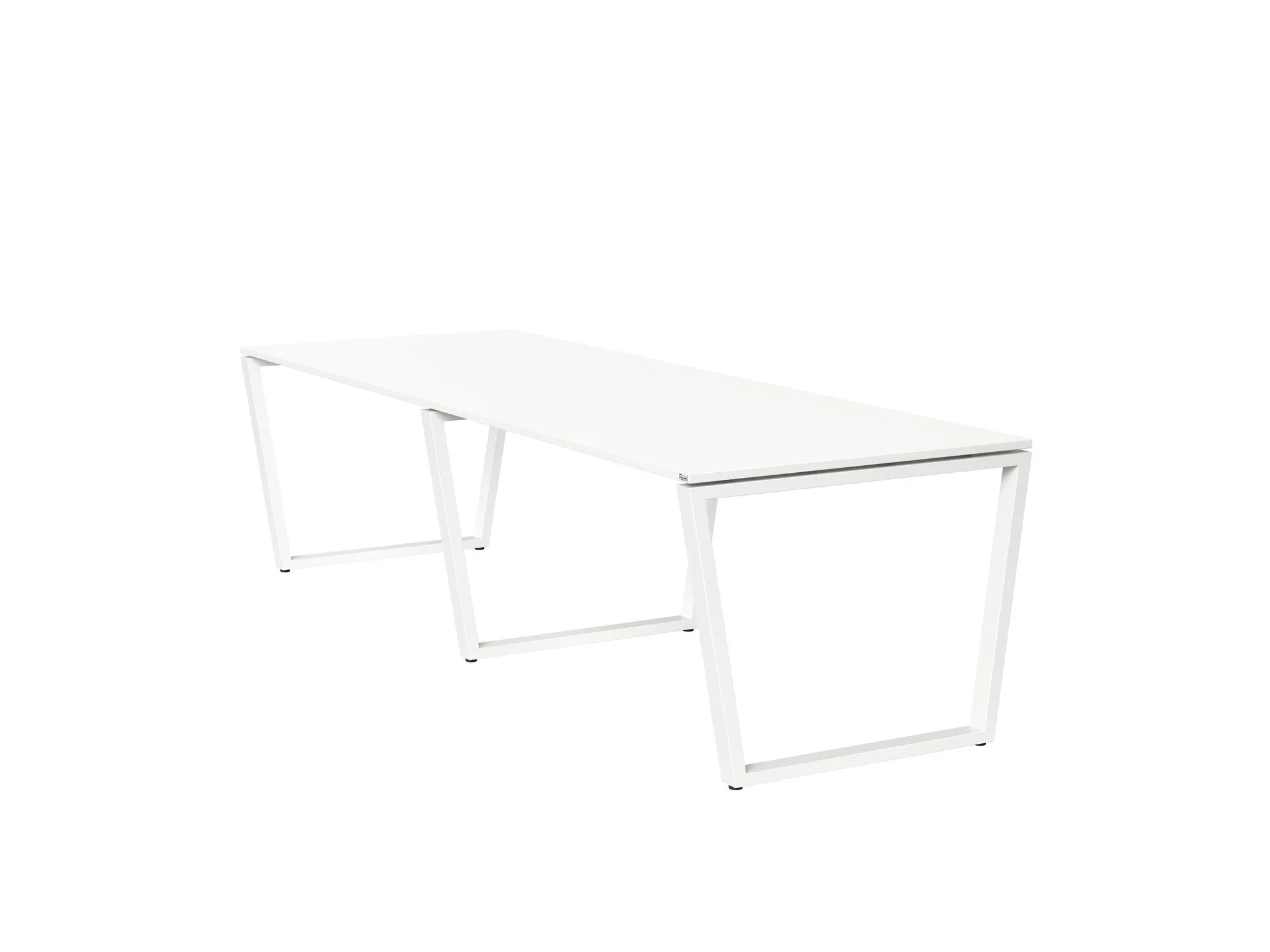 Cтол для переговоров, на V-обазном каркасе 2200x1400x750 RM082-220x140 Белый/Белый