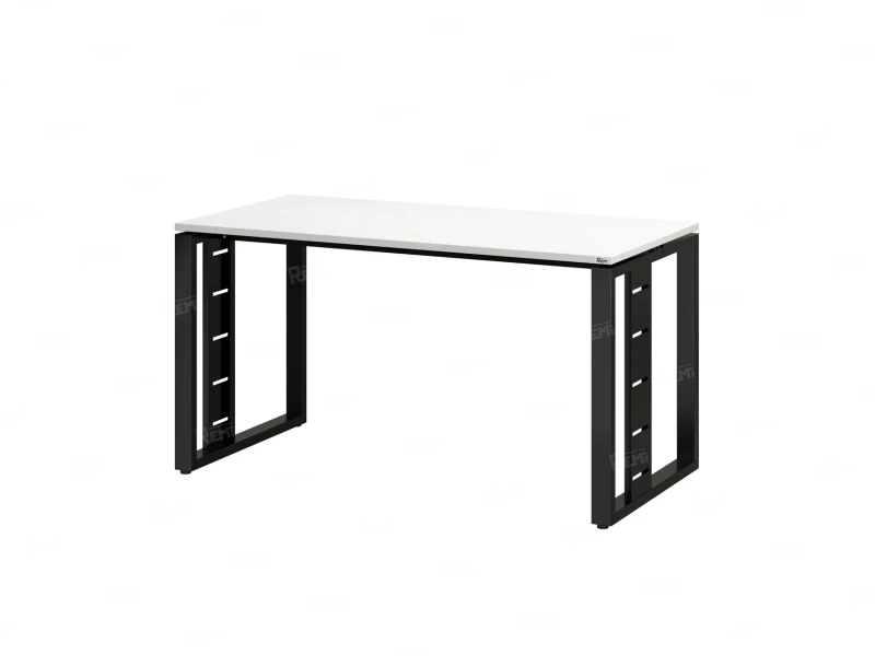 Стол прямой на О-образных опорах 1800x700x750 RM040-18x7 Белый/Черный
