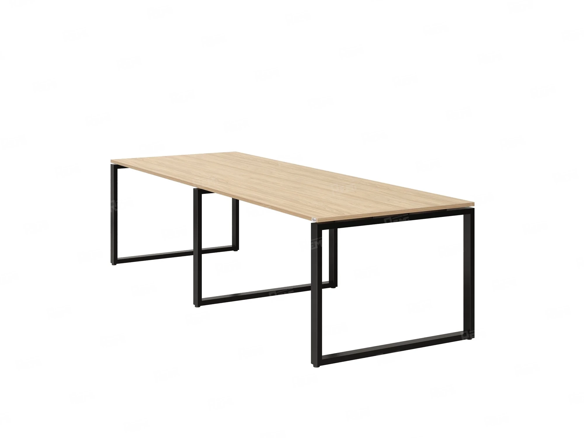 Cтол для переговоров, на О-обазном каркасе 2200x1200x750 RM081-220x120 Вяз Швейцарский светлый/Черный