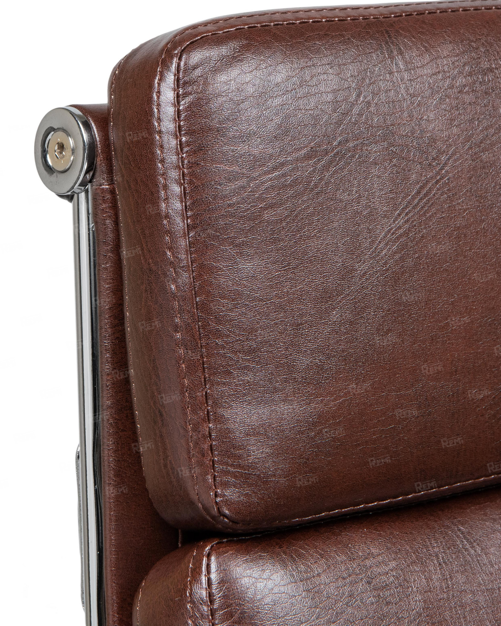 ARNOLD, Кресло для руководителя, цвет сиденья коричневый, цвет основания хромированная сталь (арт. LMR-103F)