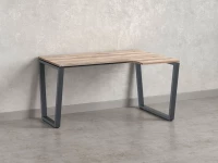 Стол угловой, U-опора, правый 1800x600/900x750, RM050-18x6-9 Дуб Маувелла/Серый