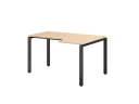 Стол угловой, П-опора, правый 1600x900/1200x750, RM052-16x9-12 Вяз Швейцарский светлый/Черный