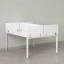 Бенч-система, 2 рабочих места, 5 ЛДСП экранов 1000x1200x750 RM165-4-10x12 Белый/Белый