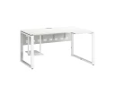 Стол угловой, экран металл, О-опора, правый 1800x800/1000x750, RM057-18x8-10 Белый/Белый