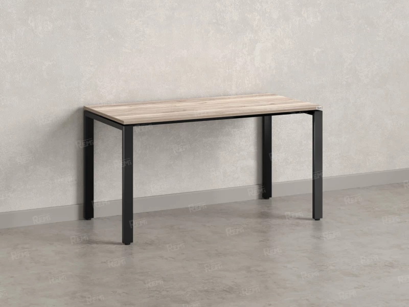 Стол прямой на П-образных опорах 2000x700x750 RM001-20x7 Дуб Маувелла/Черный
