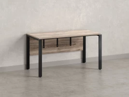 Стол прямой на П-образных опорах, экран ЛДСП 2000x600x750 RM005-20x6 Дуб Маувелла/Черный