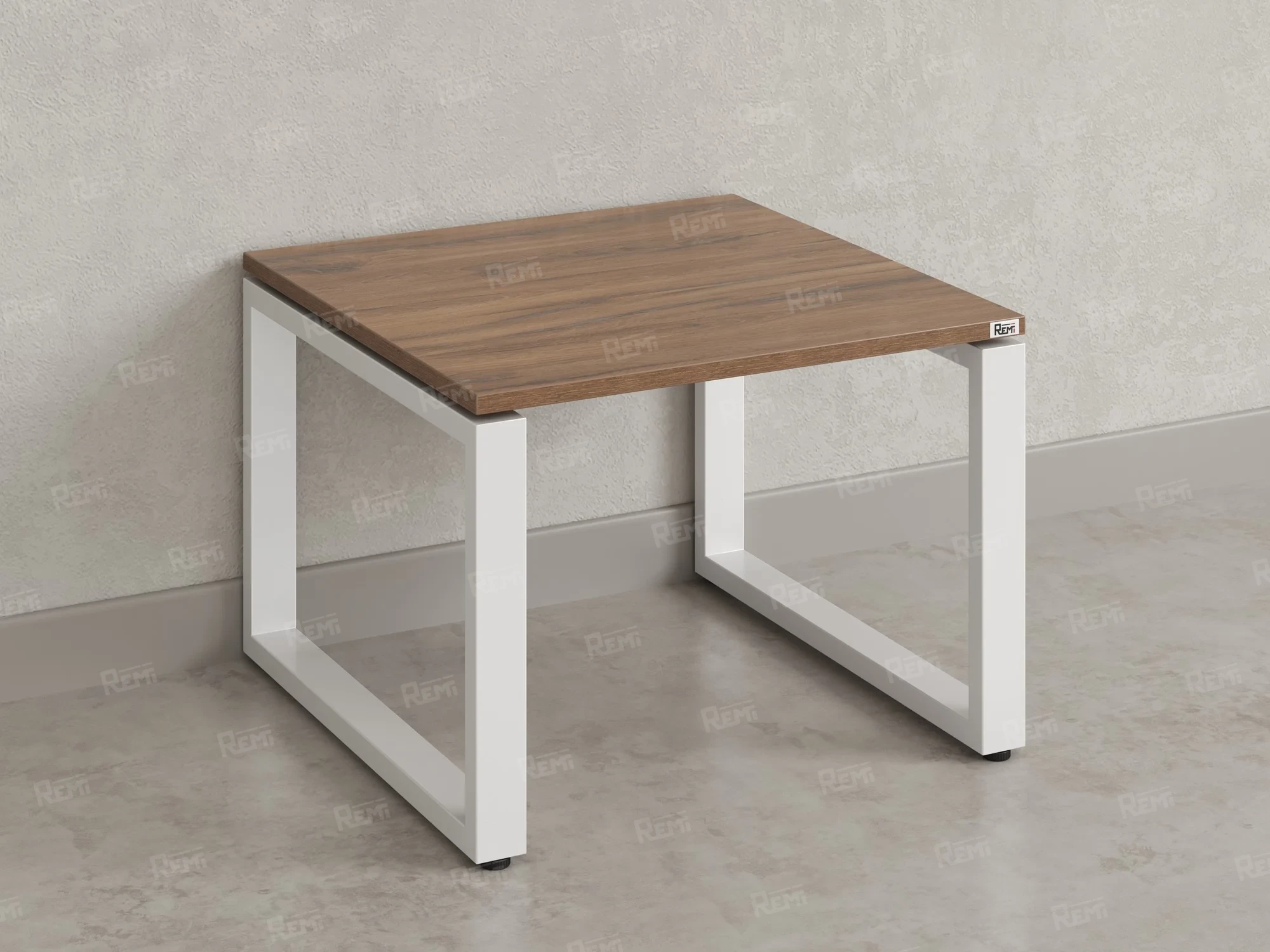 Журнальный стол с полкой 1200x700x550 RM182-12x7 Дуб Юстус/Белый