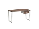 Стол прямой с подвесной тумбой, U-опора 1600x600x750 RM034-16x6 Дуб Апрельский шоколад/Белый