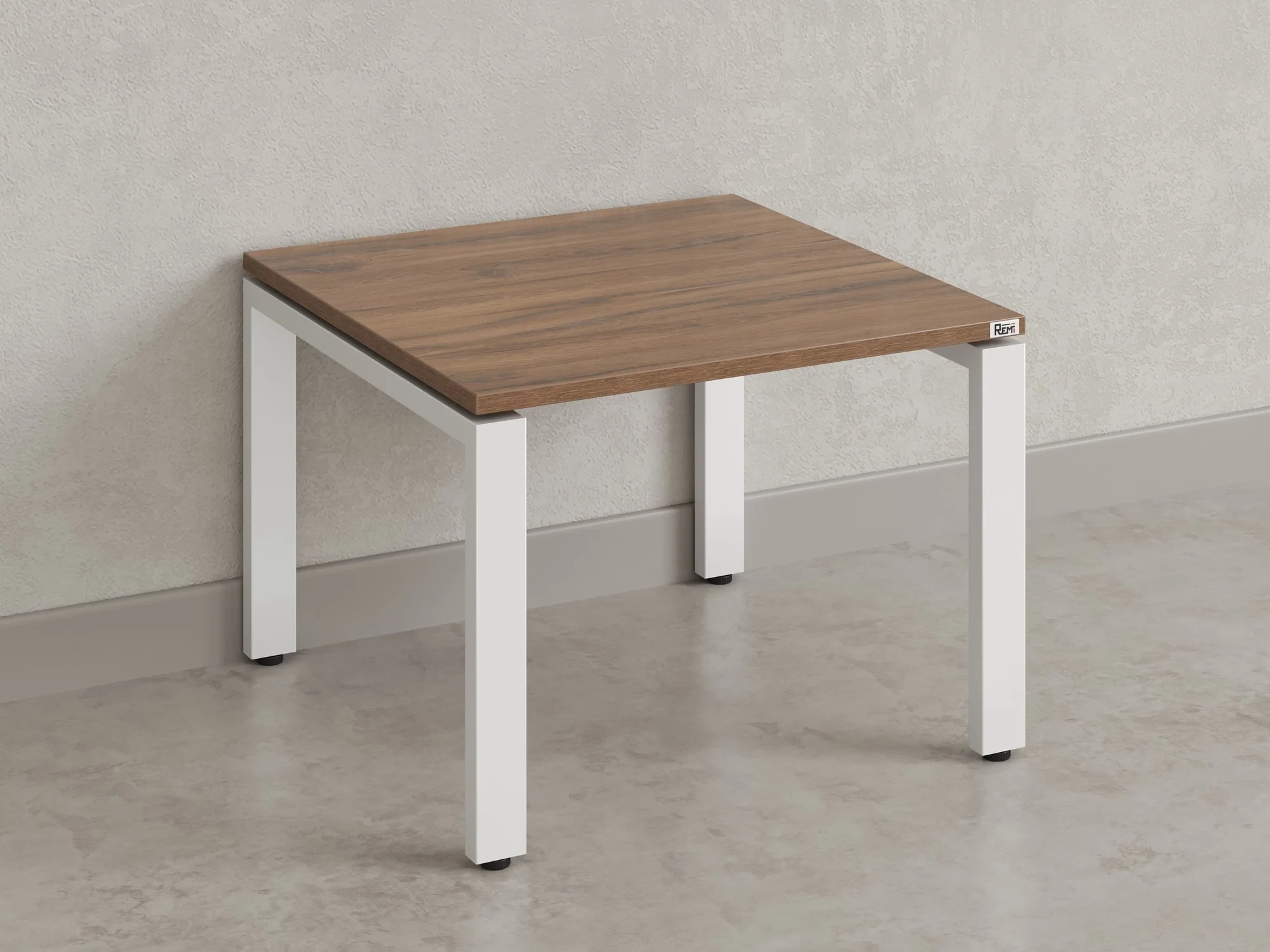 Журнальный стол с полкой 900x800x550 RM183-9x8 Дуб Юстус/Белый