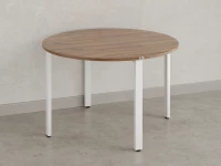 Круглый стол на П-образных опорах 1500x1500x750 RM186-15x15 Дуб Юстус/Белый