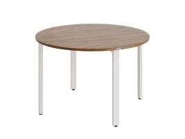 Круглый стол на П-образных опорах 1500x1500x750 RM186-15x15 Дуб Юстус/Белый