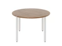 Круглый стол на П-образных опорах 1500x1500x750 RM186-15x15 Дуб Юстус/Белый
