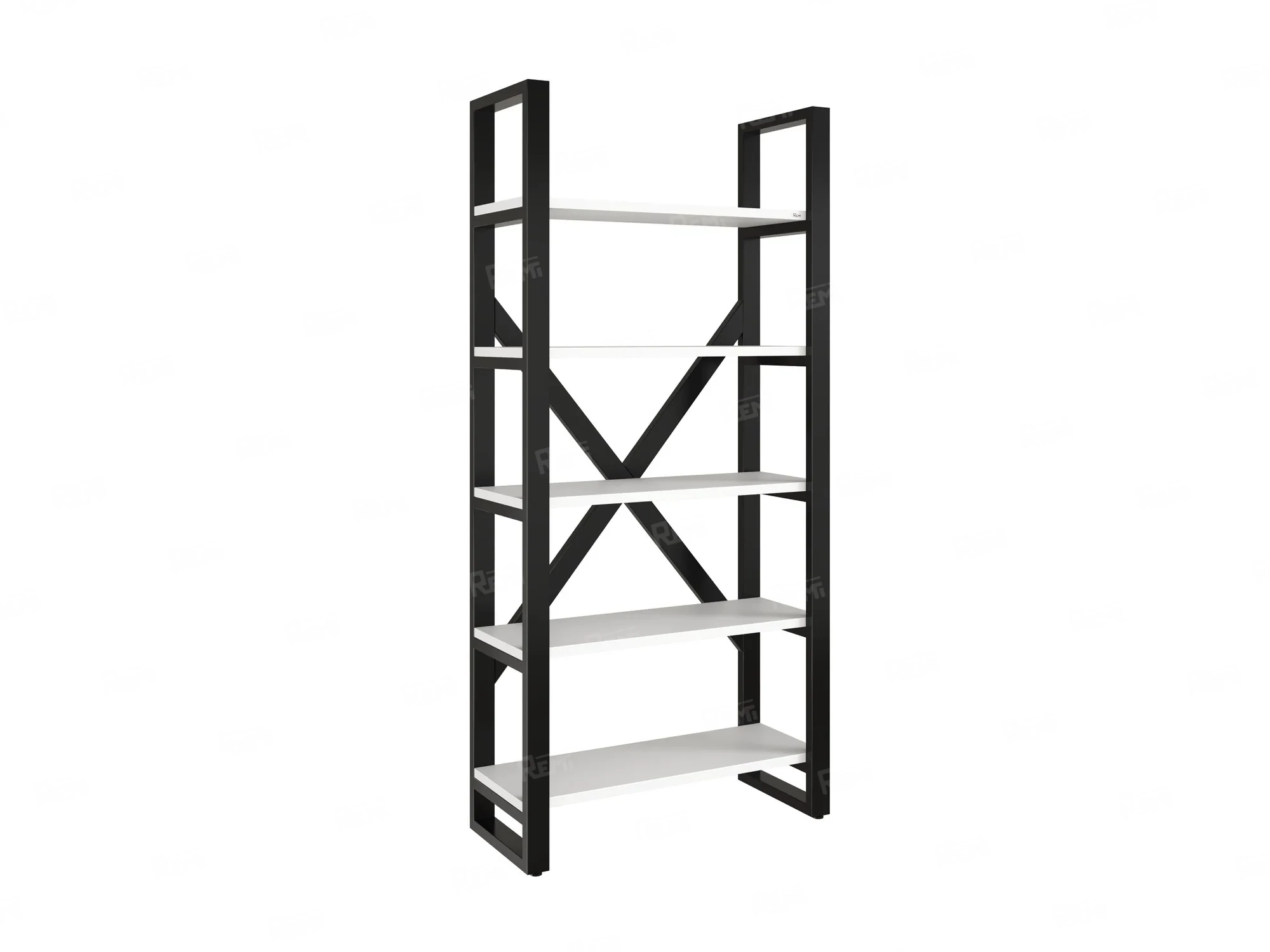 Стеллаж, 5 уровней 900x370x1920 RM131-90x37 Белый/Черный