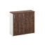 Шкаф-купе низкий, 3 полки, на регулируемых опорах 1200x420x1100 RM129-120x42 Дуб Апрельский шоколад/Белый