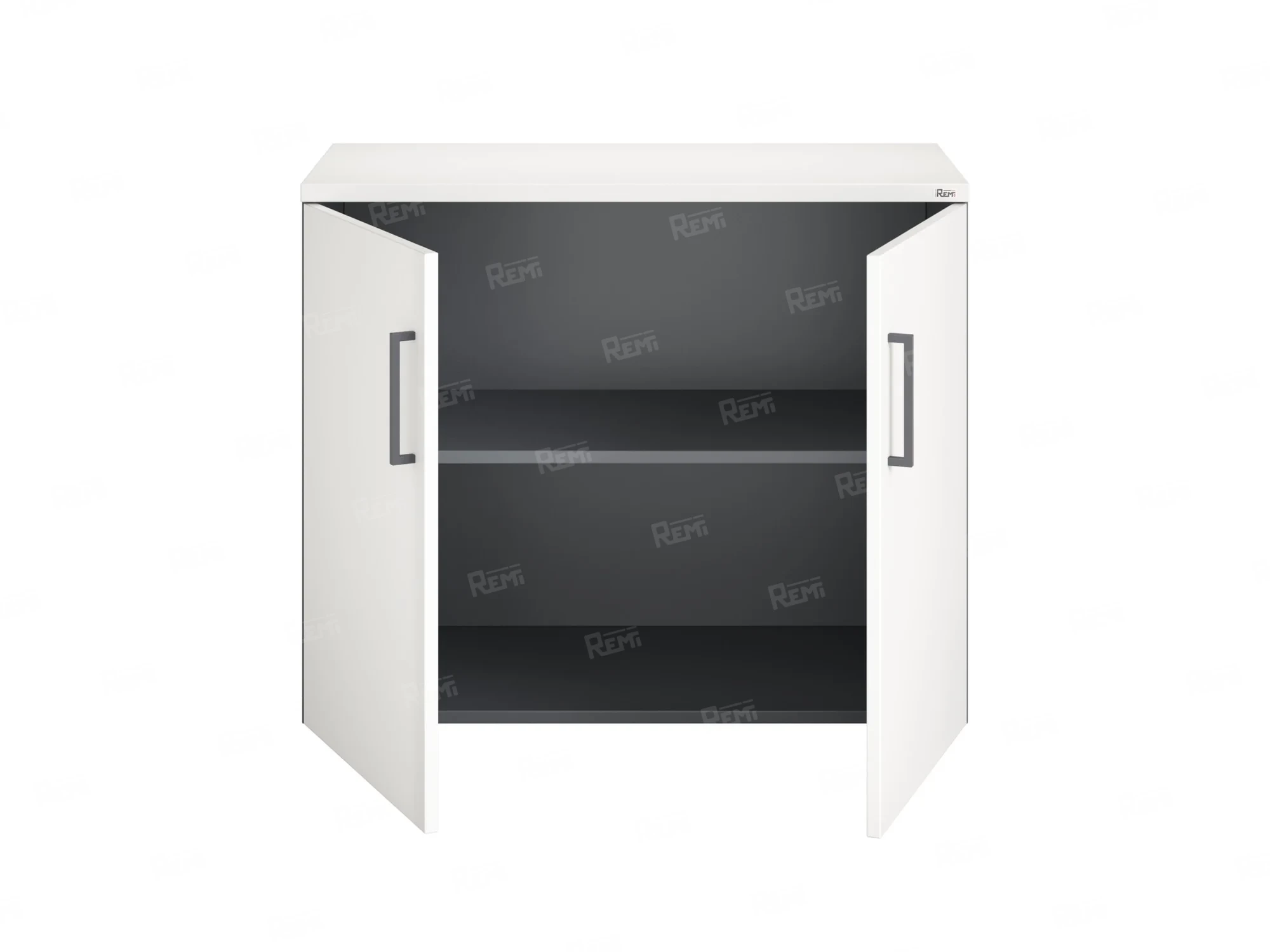 Шкаф низкий распашной, регулируемые опоры, 2 уровня 900x420x750 RM148-90x42 Белый/Серый