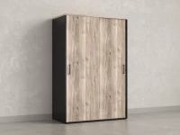 Шкаф-купе, регулируемые опоры, штанга, 1 полка 1200x600x1800 RM164-90x60 Дуб Маувелла/Черный