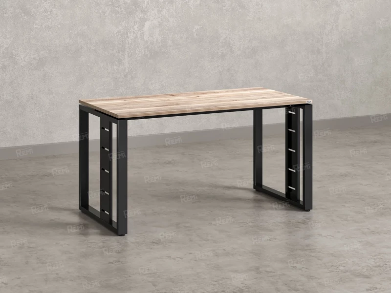 Стол прямой на О-образных опорах 1400x700x750 RM040-14x7 Дуб Маувелла/Черный