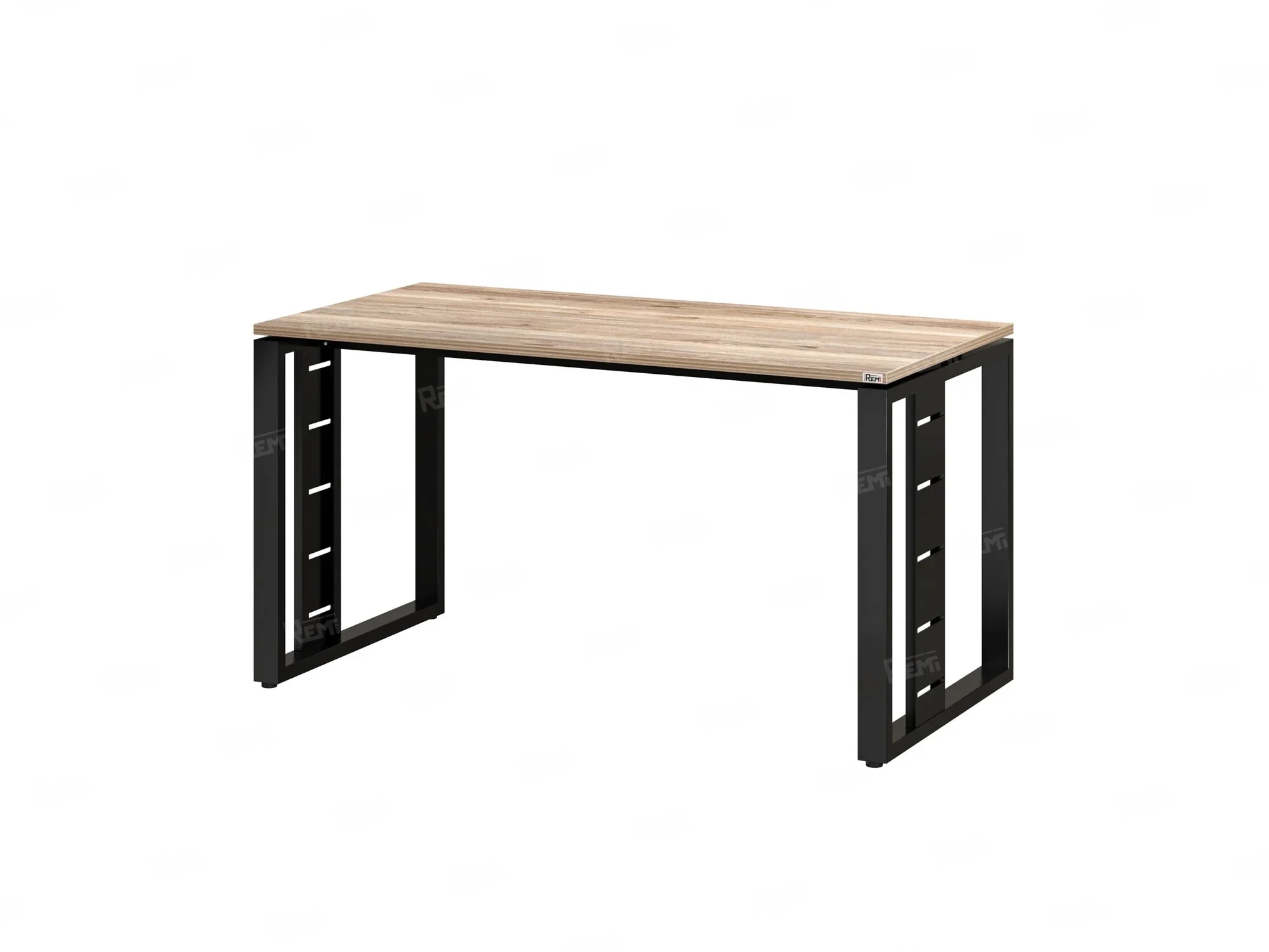 Стол прямой на О-образных опорах 1400x700x750 RM040-14x7 Дуб Маувелла/Черный