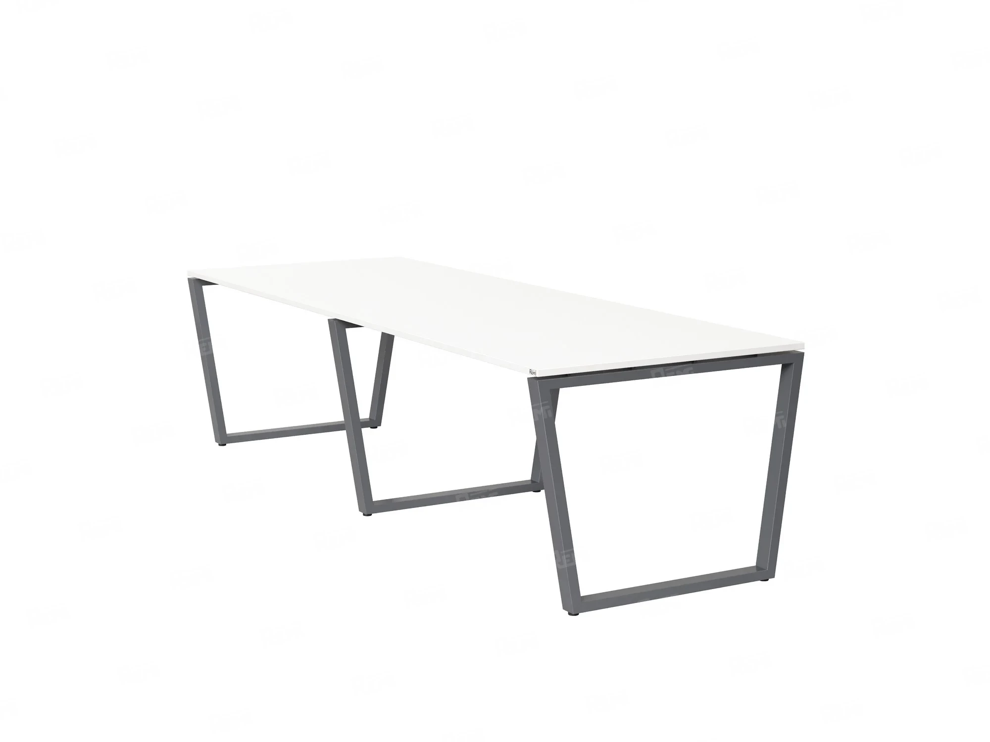 Cтол для переговоров, на V-обазном каркасе 2200x1400x750 RM082-220x140 Белый/Серый