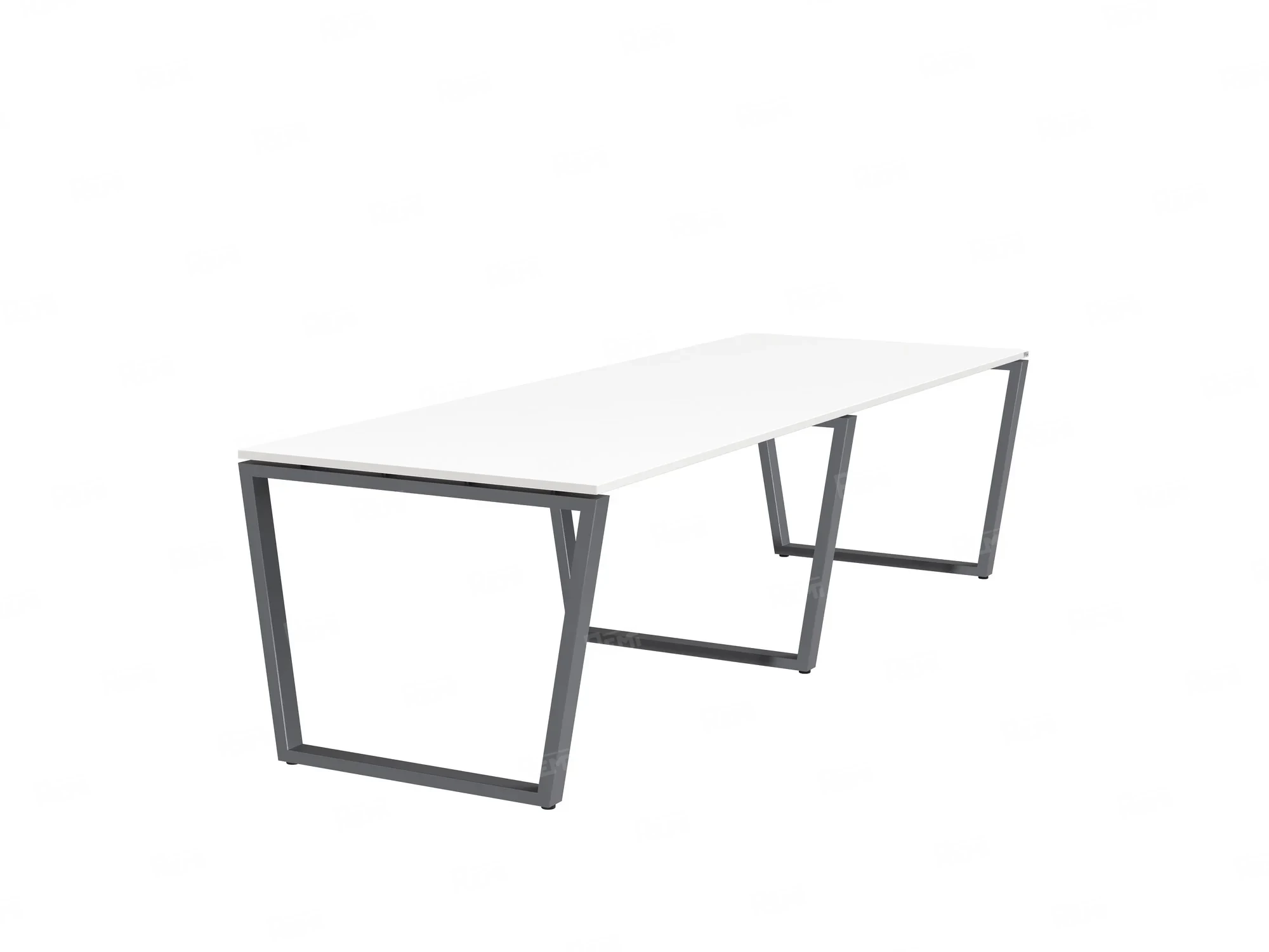 Cтол для переговоров, на V-обазном каркасе 2200x1400x750 RM082-220x140 Белый/Серый