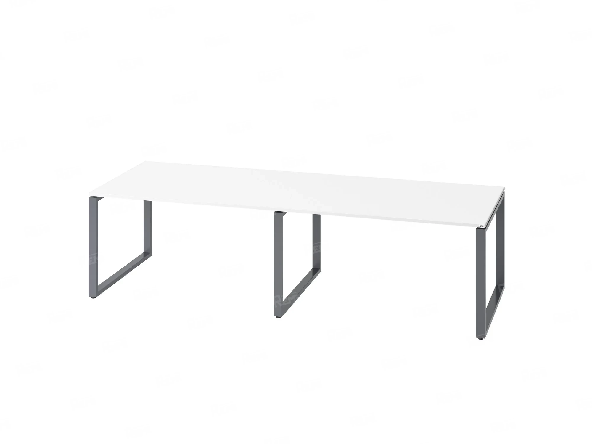 Cтол для переговоров, на О-обазном каркасе 2300x1200x750 RM081-230x120 Белый/Серый