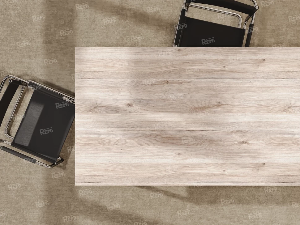 Стол прямой, подвесная тумба, ЛДСП экран, П-опора 1800x600x750 RM030-18x6 Дуб Маувелла/Белый