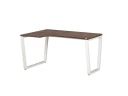 Стол угловой, U-опора, левый 1600x900/1200x750, RM051-16x9-12 Дуб Апрельский шоколад/Белый