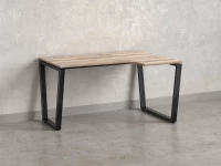 Стол угловой, U-опора, правый 1800x600/900x750, RM050-18x6-9 Дуб Маувелла/Черный