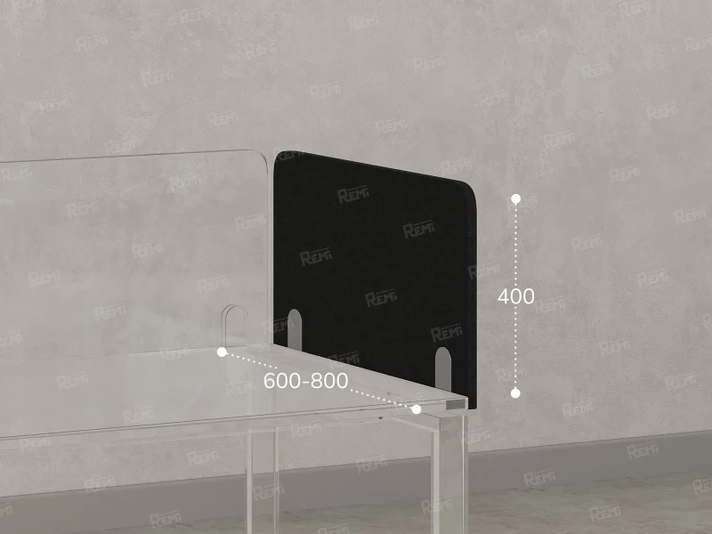 Фронтальный тканевый экран 600x16x400 RM205-60x40 Черный