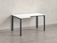 Стол угловой, П-опора, левый 1600x800/1000x750, RM053-16x8-10 Белый/Серый