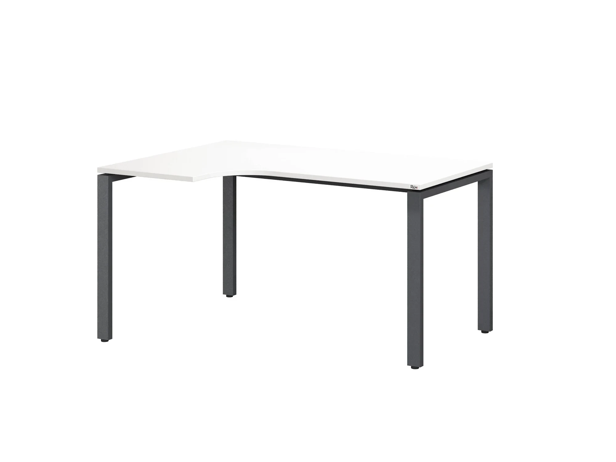 Стол угловой, П-опора, левый 1600x800/1000x750, RM053-16x8-10 Белый/Серый