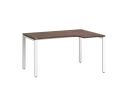 Стол угловой, П-опора, правый 1600x900/1200x750, RM052-16x9-12 Дуб Апрельский шоколад/Белый