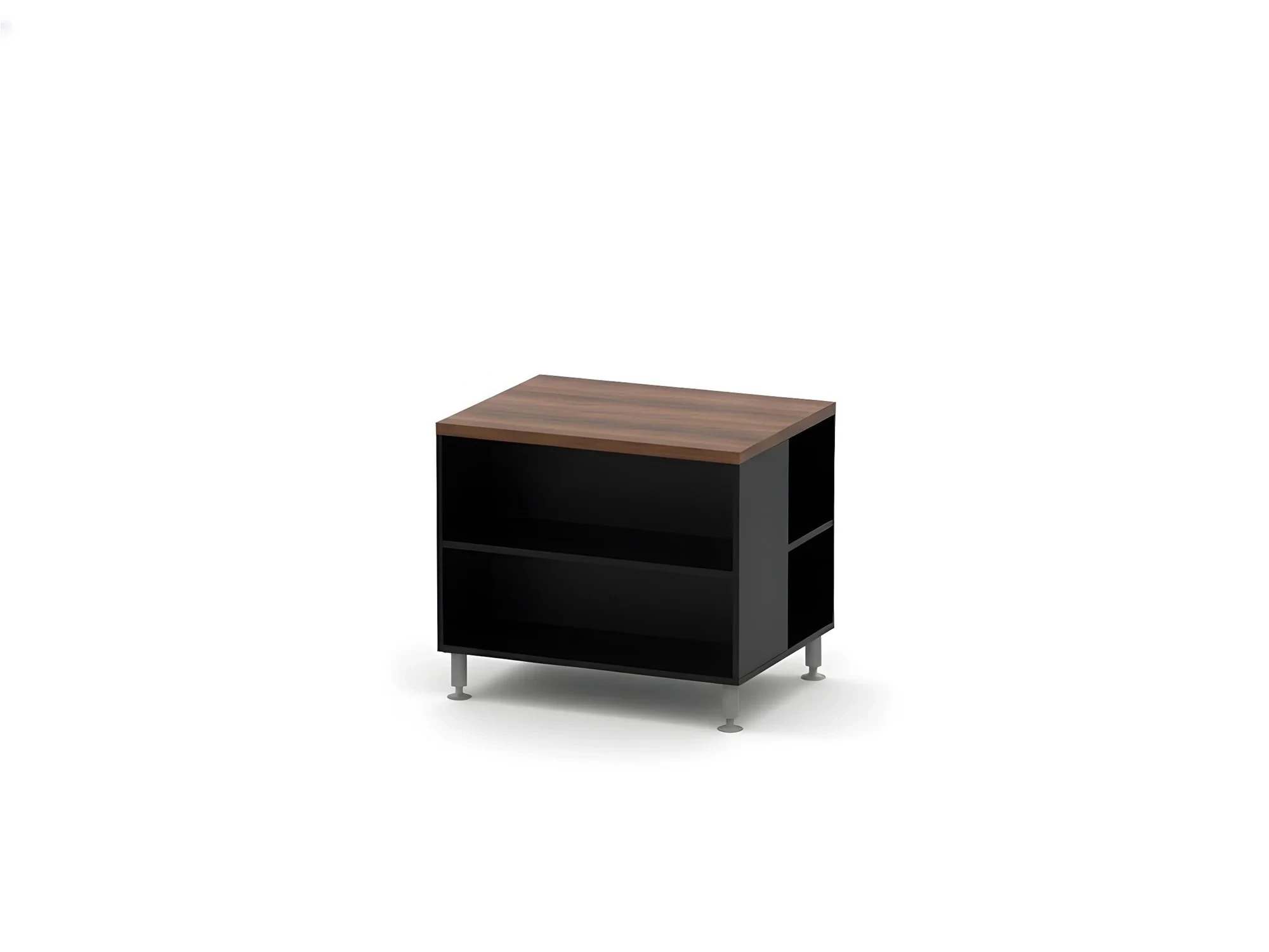 BRL RB014-80х60 Тумба для копира на цокольных опорах 800х600х690 Орех Вармия/Черный