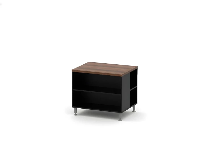 BRL RB014-80х60 Тумба для копира на цокольных опорах 800х600х690 Орех Вармия/Черный