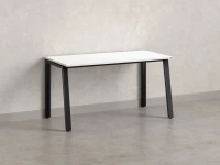 Стол прямой на Л-образных опорах 1800x600x750 RM004-18x6 Белый/Черный