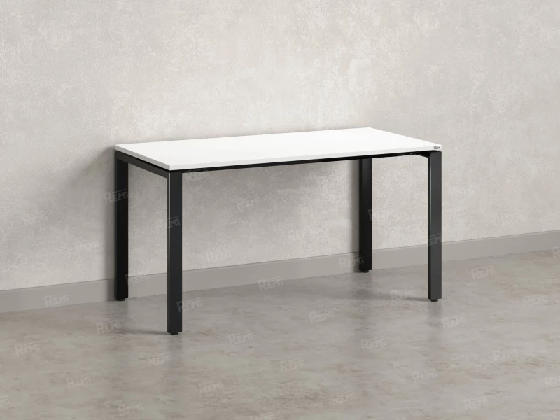 Стол прямой на П-образных опорах 1600x700x750 RM001-16x7 Белый/Черный