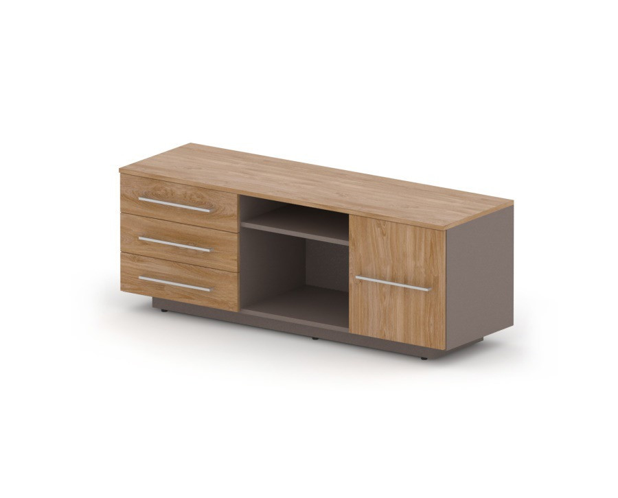 Тумба опорная RACR005 150x47x56,5 Акация Шеффилд/Серый камень, Серия Аккорд Директор | Accord Director. Серия Аккорд Директор | Accord Director. Серия Аккорд Директор | Accord Director