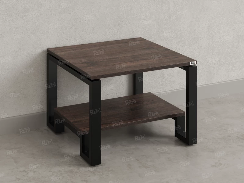 Журнальный стол с полкой 1100x600x550 RM181-11x6 Дуб Апрельский шоколад/Черный