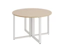 Круглый стол на О-образных опорах 1700x1700x750 RM187-17x17 Вяз Швейцарский светлый/Белый