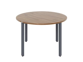 Круглый стол на П-образных опорах 1500x1500x750 RM186-15x15 Дуб Юстус/Серый