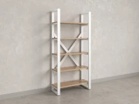 Стеллаж, 5 уровней 900x370x1920 RM131-90x37 Вяз Швейцарский светлый/Белый