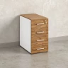 Тумба приставная, 4 ящика 400x700x750 RM121-40x70 Дуб Юстус/Белый
