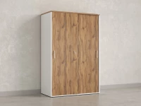 Шкаф-купе, регулируемые опоры, штанга, 1 полка 1200x600x1800 RM164-90x60 Дуб Юстус/Белый