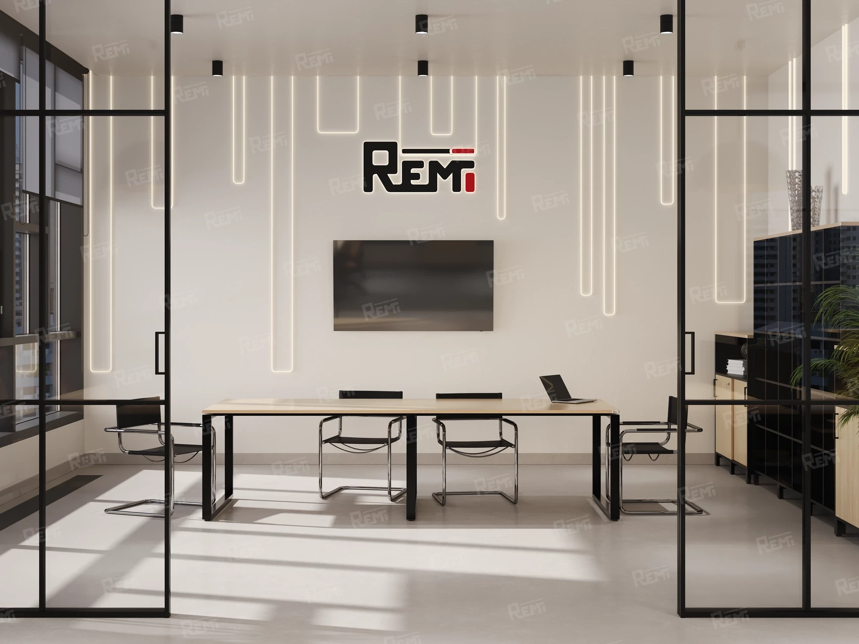 Серия РЕМИ МЕТАЛ | REMI METAL - в цвете: Вяз Швейцарский светлый/Черный