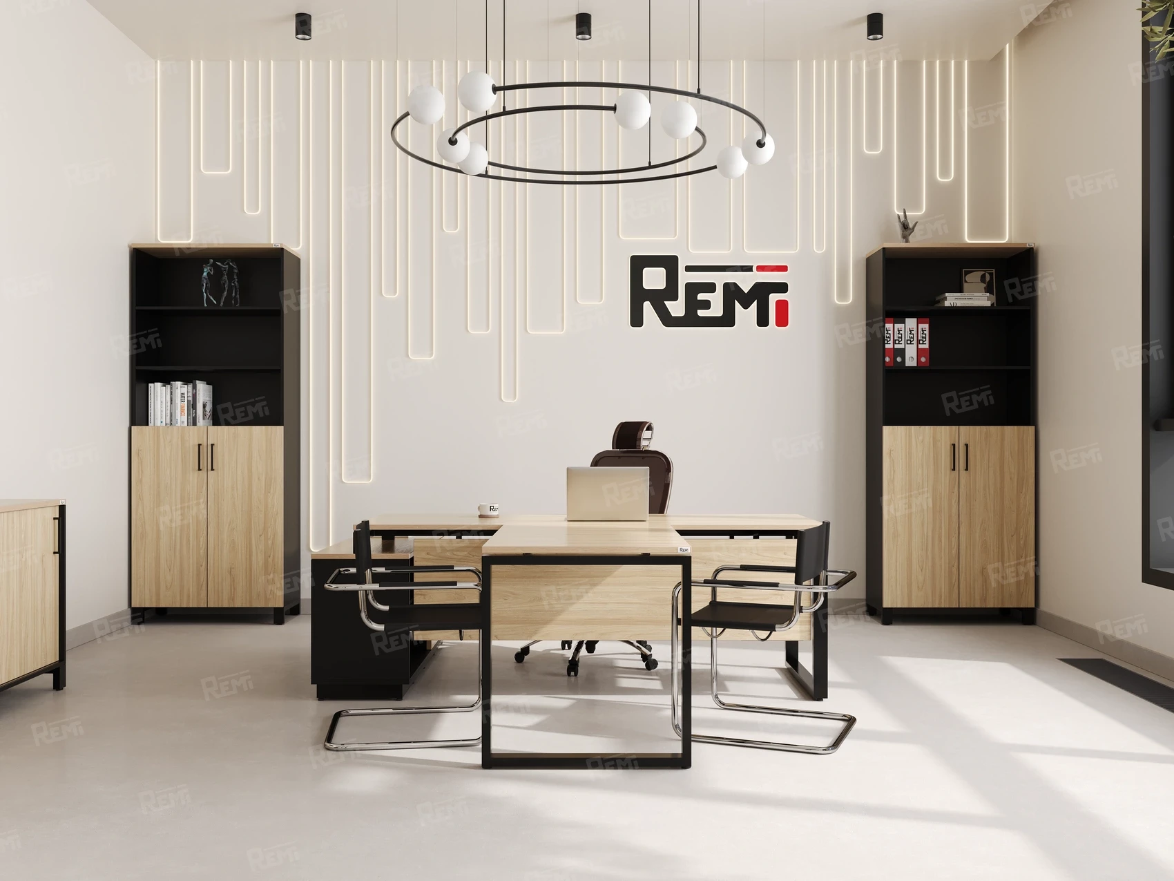 Серия РЕМИ МЕТАЛ | REMI METAL - в цвете: Вяз Швейцарский светлый/Черный