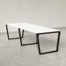 Cтол для переговоров, на V-обазном каркасе 2200x1400x750 RM082-220x140 Белый/Черный